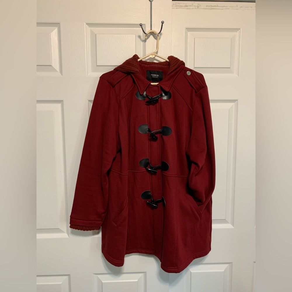 Torrid Heavy Knit Toggle Coat - size 18/20 - Picture 6 of 12